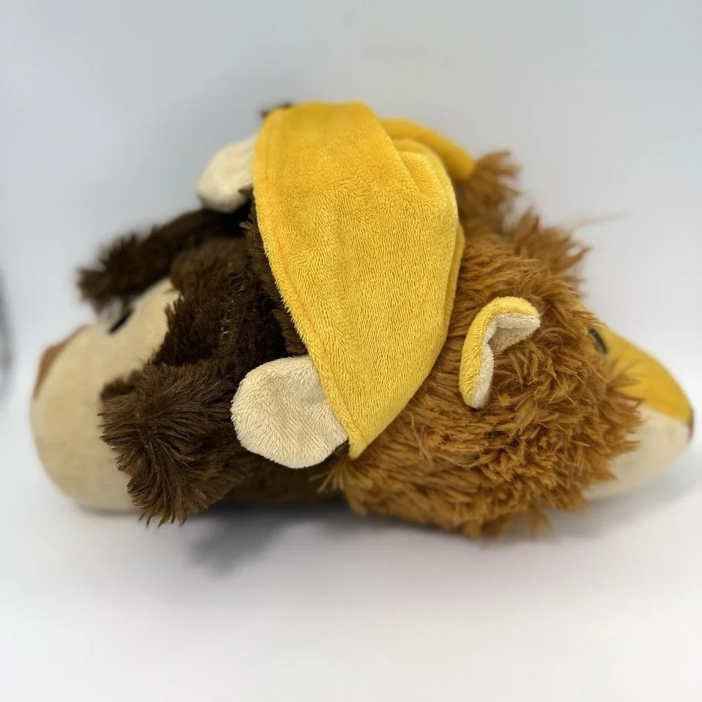 Best Made Toy Reversible Lion Monkey Plush Yellow Brown Flip Animal Stuffed 12in